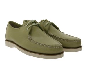 SPERRY Captain's OX Smoked ELK Scarpe da barca da uomo con costruzione Moc-Toe cucita a mano Sneaker in vera pelle STS17827 Beige