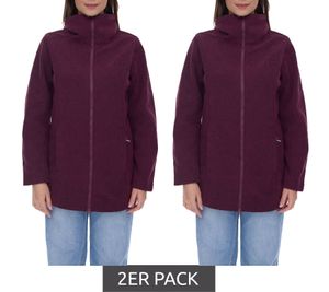 Pack de 2 chaquetas de mujer Paulina W de McKINLEY, chaqueta de punto de polar con cuello alto, polar estructural 294652 904 911 rojo vino