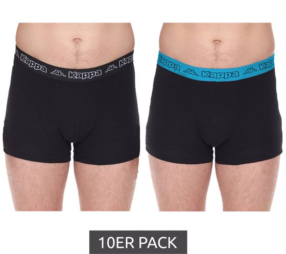 Lot de 10 boxers homme Kappa avec lettrage de marque et logo caleçon 351K1JW ADN noir/bleu