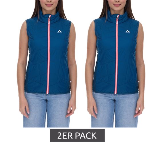 Lot de 2 gilets pour femme McKINLEY Sansa HYB VST W, gilet matelassé léger déperlant avec rembourrage PRIMALOFT 419862 510 Bleu