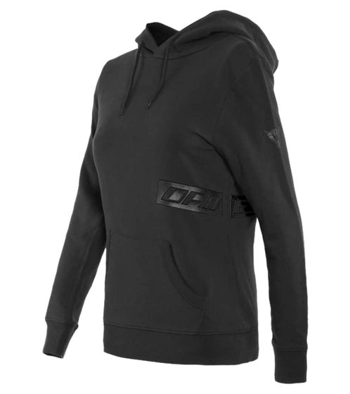 DAINESE Paddock women's sweater cotton sweater with hood motorsport 202896848 631 black