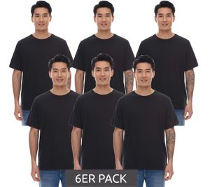 6er Pack PUMA Herren Baumwoll-Shirt T-Shirts Rundhals-Shirt Basic-Shirt 678256 02 Schwarz