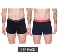 Confezione da 2 boxer da uomo Kappa con scritta del marchio e slip con logo in diversi colori come nero, grigio, antracite e blu