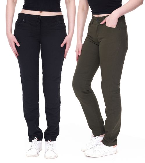 Pantaloni da moto DAINESE Casual Regular Lady Tex da donna con protezioni Pro-Shape 2.0, jeans da moto, pantaloni da motorsport 202755153 in verde o nero