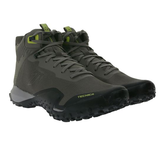 Botas de senderismo TECNICA Magma 2.0 Mid GTX MS para hombre con membrana Gore-Tex Botas de trekking con suela Vibram Megagrip y Litebase OX-Shield Botas de senderismo 11251400 005 Gris-Verde/Negro