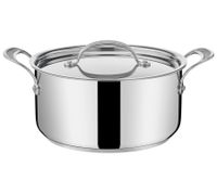 Batterie de cuisine Tefal Classic 7 pièces par Jamie Oliver en acier inoxydable avec échelle de mesure pour tous les types de cuisinières casseroles casseroles E307S7 argent