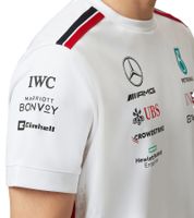 T-shirt à manches courtes pour homme Mercedes-Benz AMG Petronas F1 2023 Team Shirt Motorsport 701223428 002 Blanc ou noir