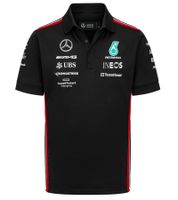 Mercedes-Benz AMG Petronas F1 2023 Team-Poloshirt Herren Motorsport-Shirt Kurzarm-Shirt 701223408 Weiß oder Schwarz