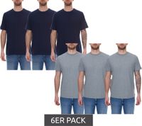 6er Sparpack Puma Statement Deluxe Edition Base nachhaltiges Herren Baumwoll-Shirt T-Shirts 683509 Grau oder Dunkelblau