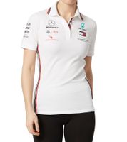 Mercedes-Benz AMG Petronas F1 MAPF1 Polo da donna in cotone con loghi della squadra e degli sponsor Maglietta a maniche corte 141191042 200 Bianco