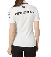 Mercedes-Benz AMG Petronas F1 MAPF1 Polo da donna in cotone con loghi della squadra e degli sponsor Maglietta a maniche corte 141191042 200 Bianco