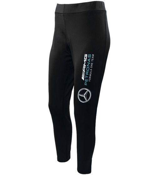 Mercedes-Benz AMG Petronas F1 women's leggings with large AMG Petronas logo print sports pants fitness leggings 701225450 001 black