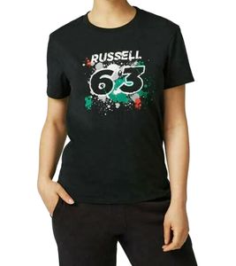 Mercedes-Benz AMG Petronas F1 George women's T-shirt with George Russel lettering 63 cotton shirt 701220867 001 black