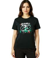 Mercedes-Benz AMG Petronas F1 George Damen T-Shirt mit George Russel Schriftzug 63 Baumwoll-Shirt 701220867 001 Schwarz
