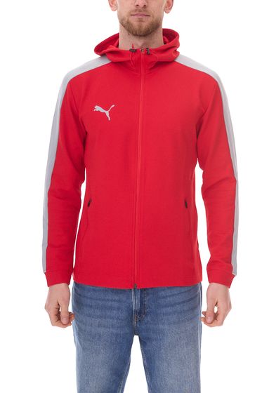 PUMA Bball Zip Up JKT Men's Hooded Jacket Sports Jacket Basketball Jacket 605072 04 Red