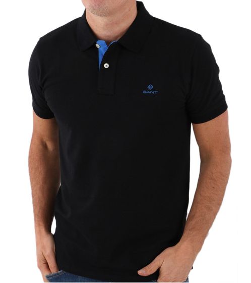 GANT Herren Polo-Shirt Regular Fit Polo-Hemd Baumwoll-Shirt 2052003 5 Schwarz