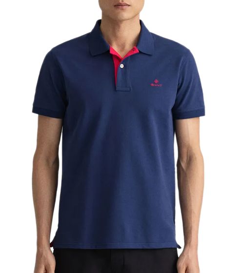 GANT Men's Polo Shirt Regular Fit Polo Shirt Cotton Shirt 2052003 423 Blue/Pink