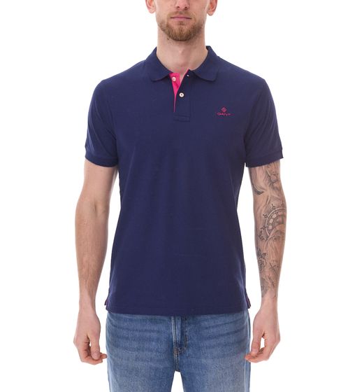 GANT Polo Uomo Regular Fit Polo Cotone 2052003 423 Blu/Rosa