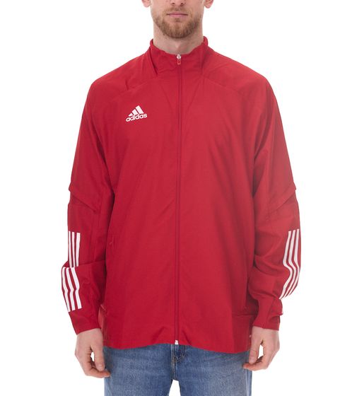 adidas Condivo 20 men's training jacket with AEROREADY technology football jacket sports jacket fitness clothing ED9248 red/white