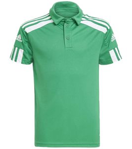 adidas Squadra 21 children's breathable polo shirt with AEROREADY technology sports shirt for boys and girls short-sleeved shirt GP6424 green/white