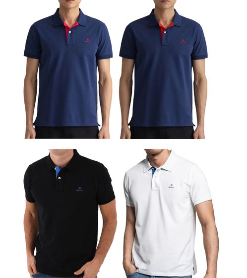 Polo de hombre GANT Regular Fit Polo de algodón 2052003 en azul, negro o blanco crema