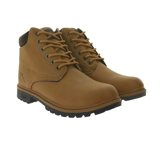 Botines de invierno con cordones para hombre Kappa Logo Tennessee 2 en imitación de piel sintética 303UY90-937 marrón/beige