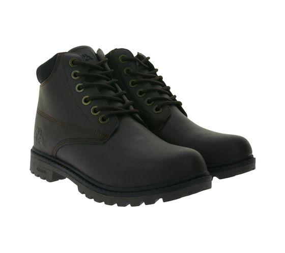 Kappa Logo Tennessee 2 Herren Winter-Stiefelette Schnür-Boots in Kunstleder-Optik 303UY90-938 Dunkelbraun