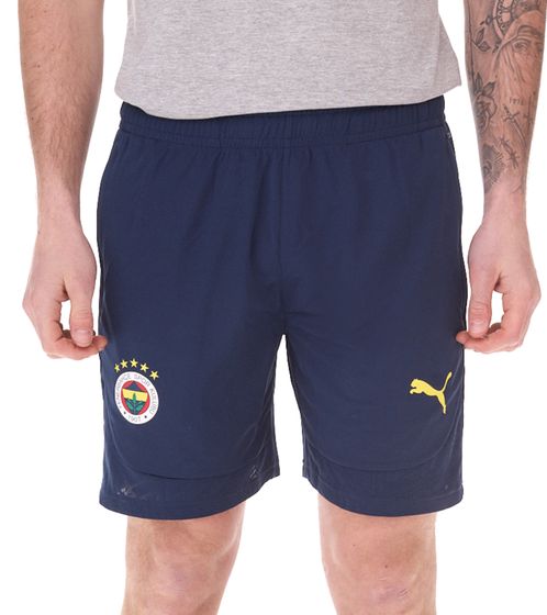 Pantaloni da allenamento PUMA Fenerbahce Istanbul Pantaloncini sportivi da uomo Bermuda da calcio con DryCell 778161 12 Blu