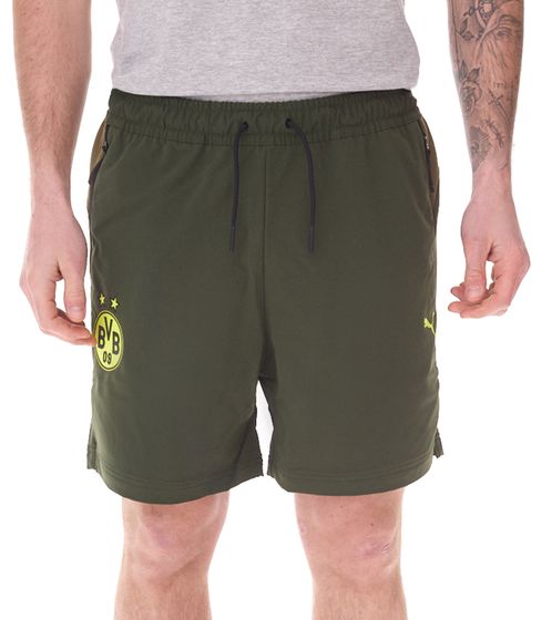 Pantalones cortos de entrenamiento PUMA BVB Tech de 6" para hombre, pantalones cortos deportivos para aficionados al fútbol, ​​bermudas con DryCell 778795 10 verde