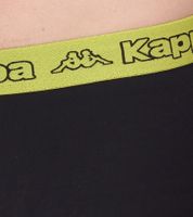Confezione da 16 boxer da uomo Kappa con 95% cotone e logo Kappa, mutande 351K1JW nero/lime o nero/viola