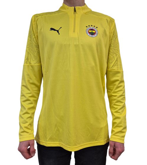 PUMA Fenerbahce Istanbul 1/4 Zip Top Men's Training Shirt Sports Shirt with DryCell 778123 11 Yellow