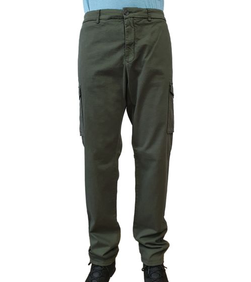 PAUL & SHARK Herren Cargo-Hose Regular Fit mit extra Beintaschen Chino-Hose 13314066 089 Oliv-Grün