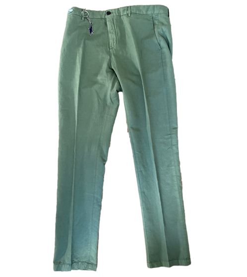 Pantalon en tissu pour homme PAUL & SHARK Pantalon d'affaires coupe standard avec teneur en lin Pantalon de tous les jours 24414033 553 Vert olive