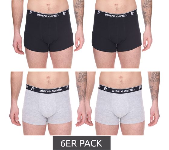 Confezione da 6 boxer da uomo in cotone Pierre Cardin R808 neri o grigi