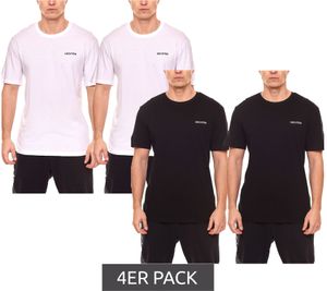 Pack de 4 camisetas de algodón de cuello redondo para hombre HECHTER STUDIO NI58100 700 blanco o negro