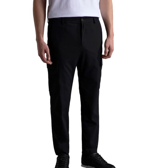 PAUL & SHARK men's cargo trousers made of dynamic stretch fabric trousers business trousers 24414075 011 black