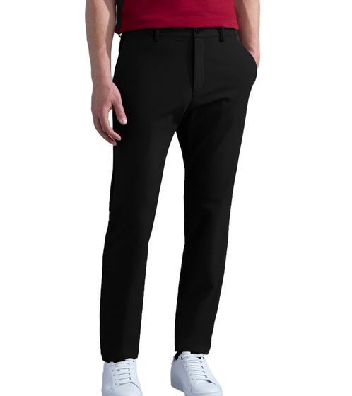 Pantalones chinos de hombre PAUL & SHARK de corte regular y con pliegues confeccionados en tejido elástico dinámico Pantalones 13314096 011 Negro