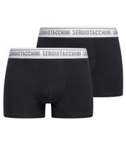 Lot de 2 boxers homme Sergio Tacchini avec ceinture bicolore et inscription blanche Caleçon en coton 160 g/m² 23.0000.974 Noir/Blanc, Noir/Gris ou Noir Lot de 2 boxers homme Sergio Tacchini avec ceinture bicolore et inscription blanche Caleçon en coton 160 g/m² 23.0000.974 Noir/Blanc, Noir/Gris ou Noir