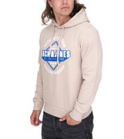 JACK & JONES Felpa con cappuccio da uomo in cotone con scritta JACK & JONES Authentic Denim Shirt a maniche lunghe 12255617 Beige