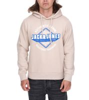 JACK & JONES Felpa con cappuccio da uomo in cotone con scritta JACK & JONES Authentic Denim Shirt a maniche lunghe 12255617 Beige