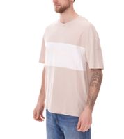 JACK & JONES Herren Rundhals-Shirt Baumwoll-Shirt T-Shirt Kurzarm-Shirt 12258883 Beige