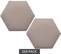 Pack of 2 OBI wall cushions Hexagon 30x30cm wall cushion wall design wall paneling cream