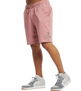 PLAYBOY x DEF pantaloncini da tuta da uomo con piccola scritta "CASA PLAYBOY" pantaloncini sportivi jogger DFPBSH1001 rosa