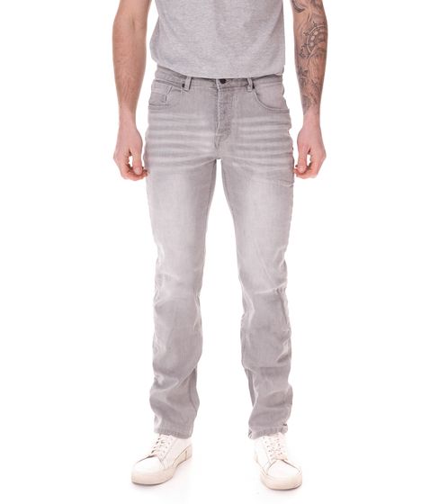 Pantalones vaqueros para hombre Brandit Jake en estilo clásico de cinco bolsillos, pantalones vaqueros largos para uso diario 1014 169 Gris