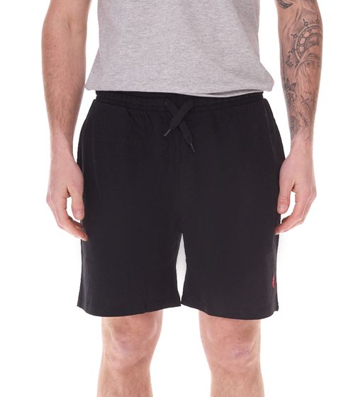 U.S. POLO ASSN. Pantaloncini sportivi e per il tempo libero da uomo, pantaloncini fitness leggeri con marchio U.S. Pantaloncini Polo Ricamati US16738 191 Nero/Rosso