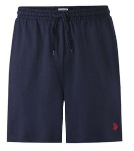 U.S. POLO ASSN. Herren Sport-Shorts schlichte Fitness-Hose mit kleiner Stickerei kurze Hose US16738 171 Dunkelblau/Rot