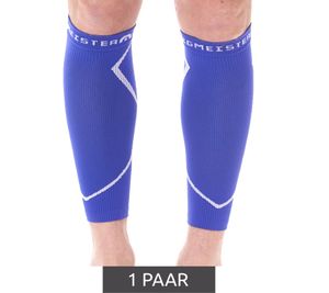 megmeister Waden Kompressions-Stutzen Beinlinge 23-32 mmHg Wadenwärmer MER003 Blau/Weiß