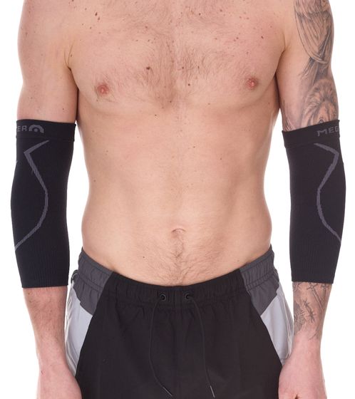 Megmeister Coudières de compression pour jambières 23-32 mmHg Coudières MER002 Noir/Gris