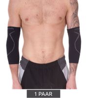 1 pair megmeister elbow compression sleeve leg warmers 23-32 mmHg elbow warmers MER002 Black/Gray 1 pair megmeister elbow compression sleeve leg warmers 23-32 mmHg elbow warmers MER002 Black/Gray