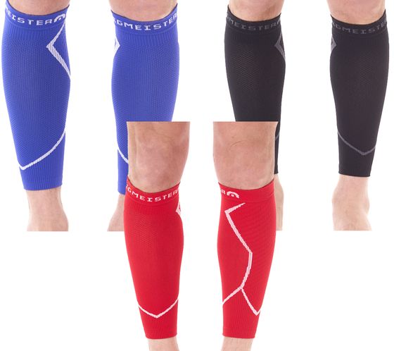 Chaussettes de compression pour mollets Megmeister jambières 23-32 mmHg MER003 Rouge, bleu ou noir